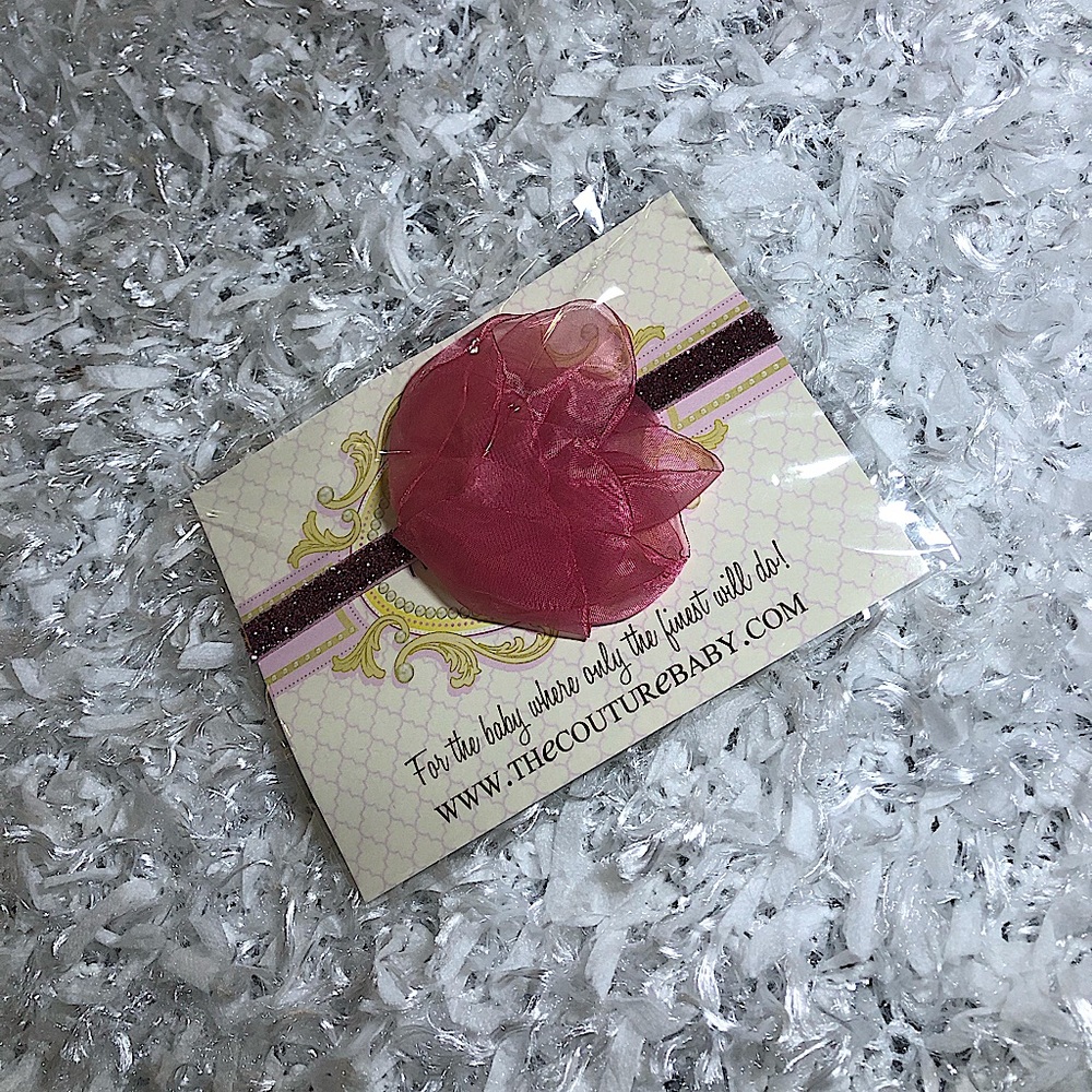 Newborn Burgundy headband ‼️donated‼️